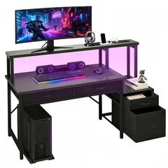 VIDITA - Escritorio Gamer con Luces LED