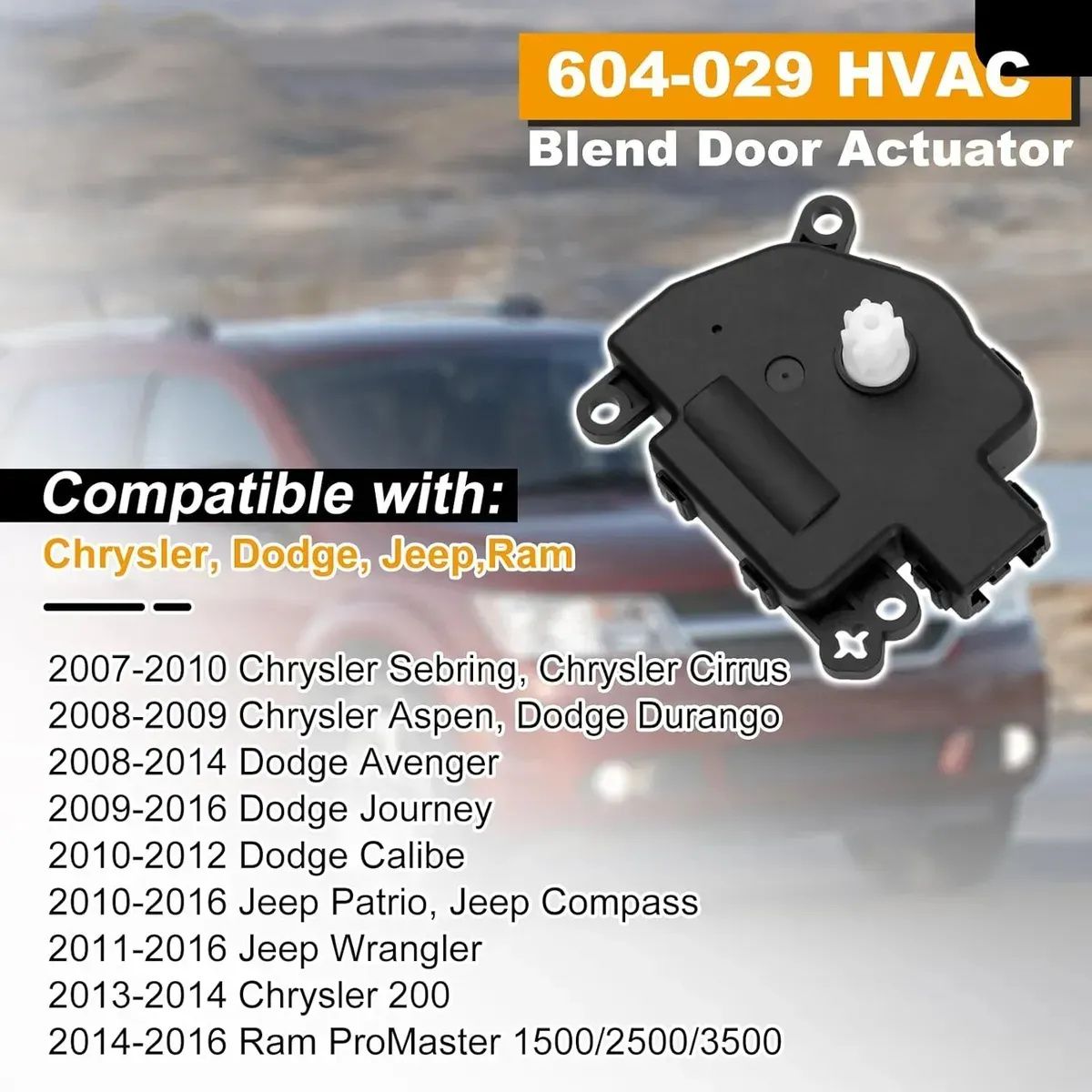KUANGYE - Actuador Puerta Aire Compatible con Jeep Compass Y Wrangler 201017