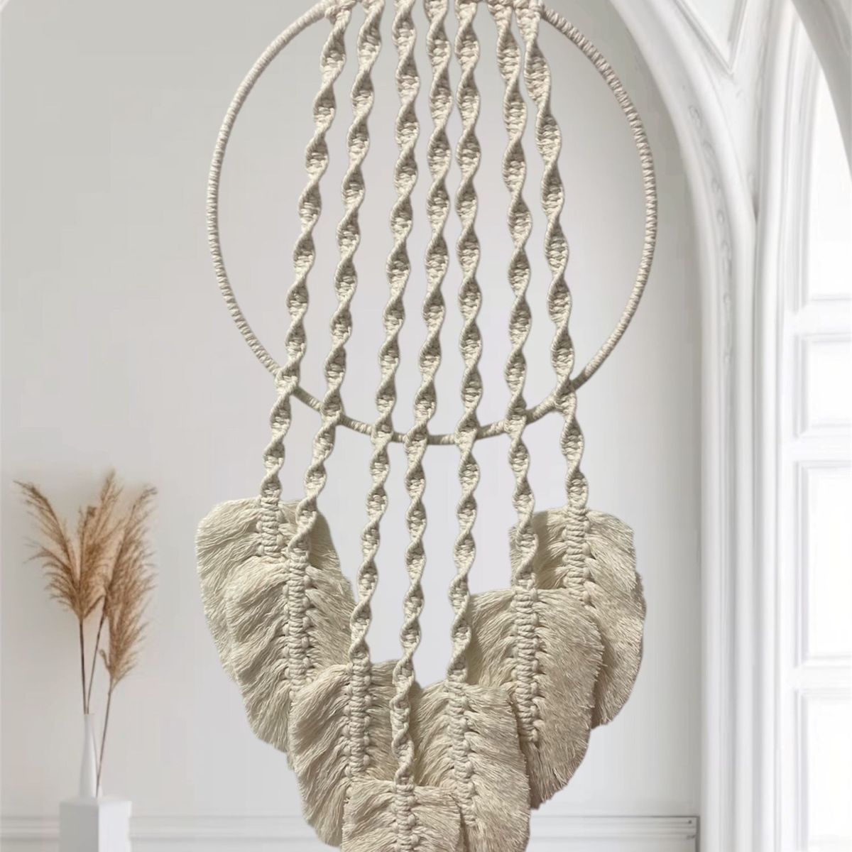 GENERICO - Tapiz Atrapasueños hojas macramé