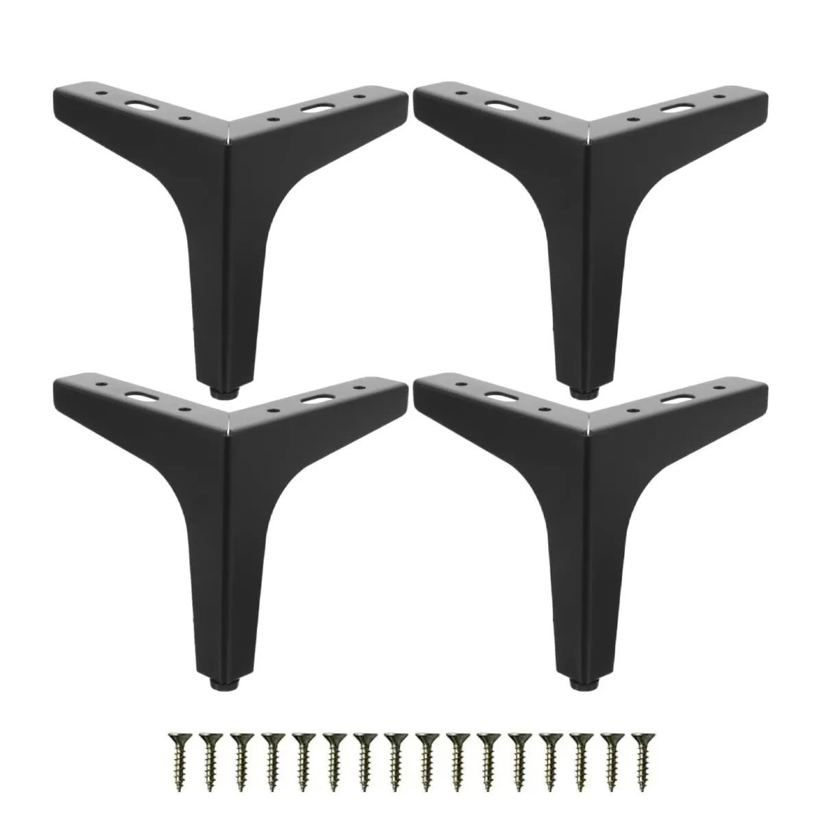 KINDA NICE - Juego De 4 Patas Para Sofá De 15 Cm En Negro Mate