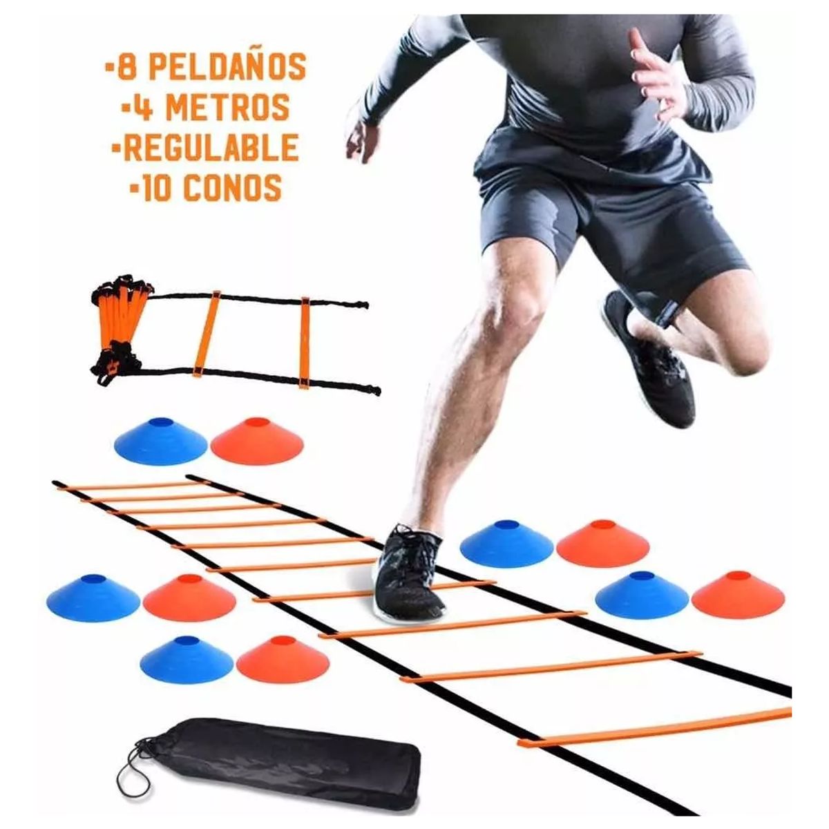 KINDA NICE - Escalera Coordinacion Deportiva De Fútbol +10 Conos