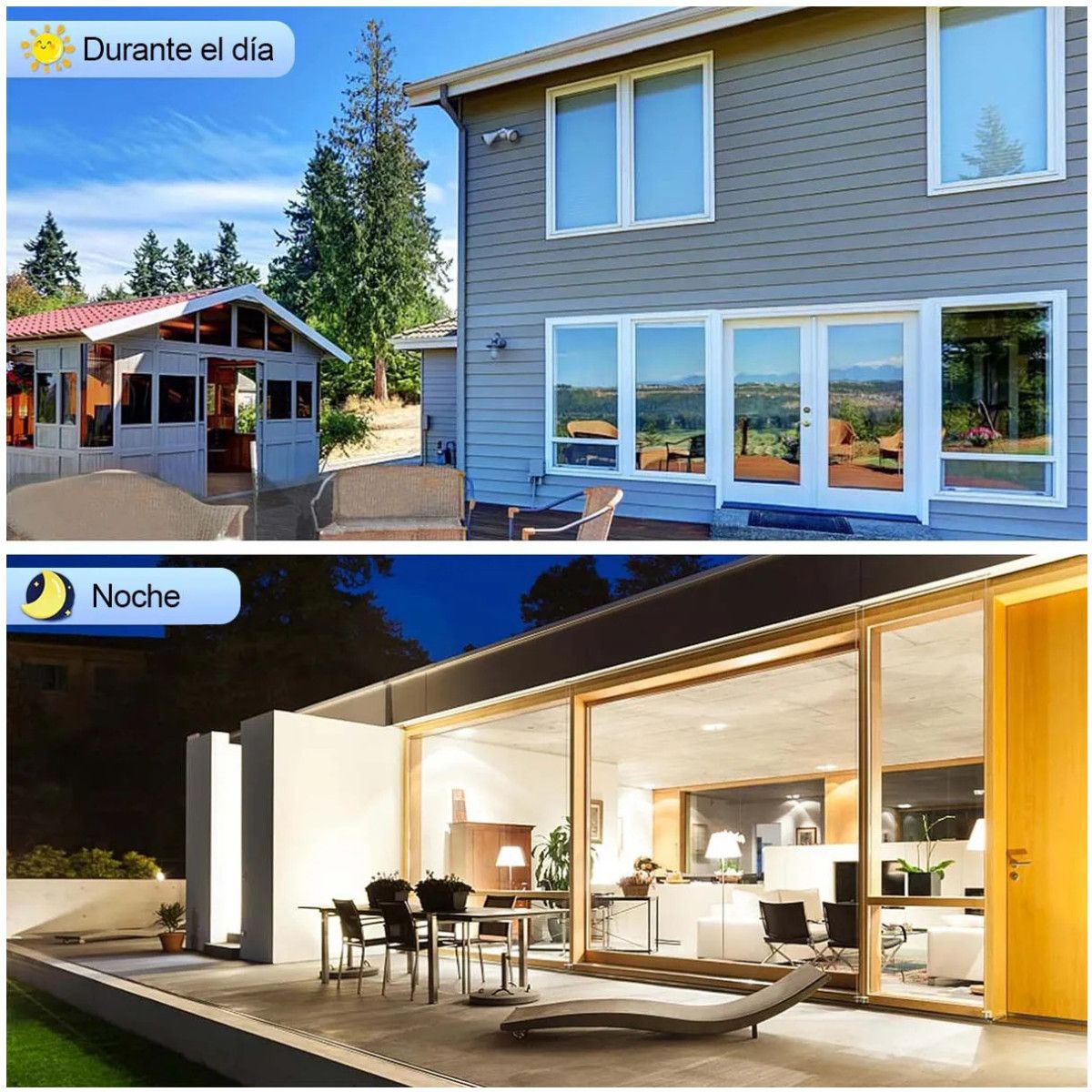 KUANGYE - Lamina Espejada Film Privacidad Vidrio Ventana 70 Cm x 10 M Negro-Plata