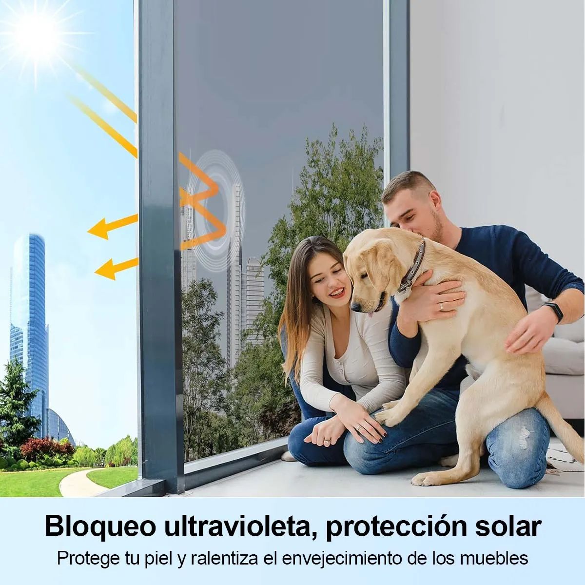 KUANGYE - Lamina Espejada Film Privacidad Vidrio Ventana 70 Cm x 10 M Plata