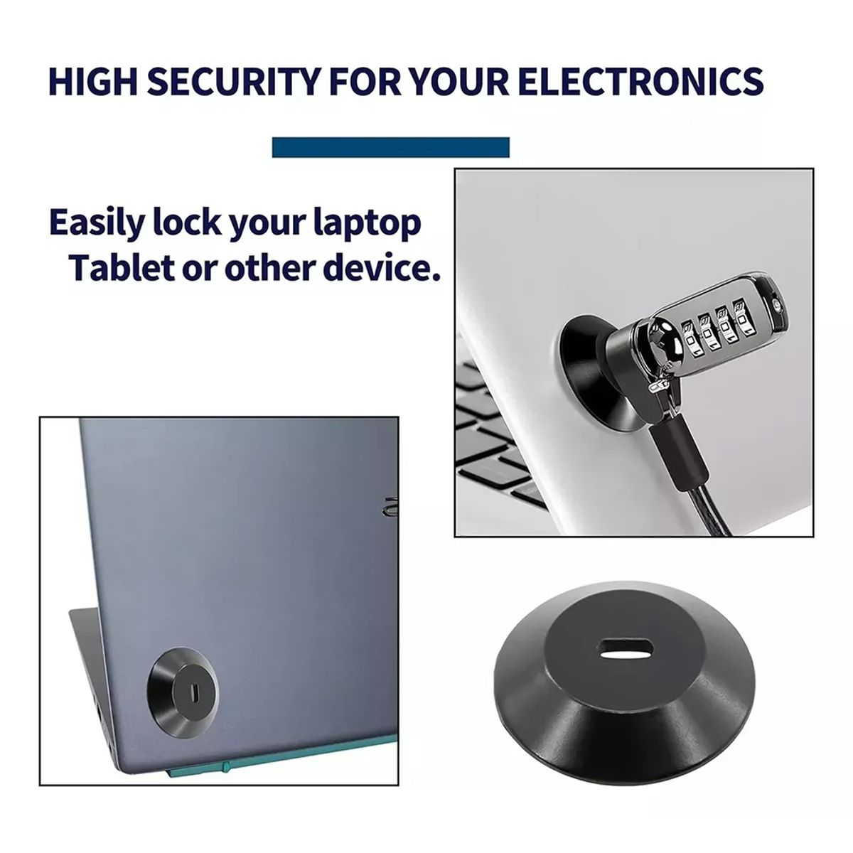 KINDA NICE - Candado Para Combinación Usb Para Computadora Portátil