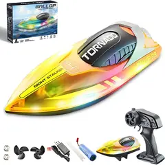 GENERICO - Lancha De Velocidad Teledirigido Con Luces LED Regalos Para Niños