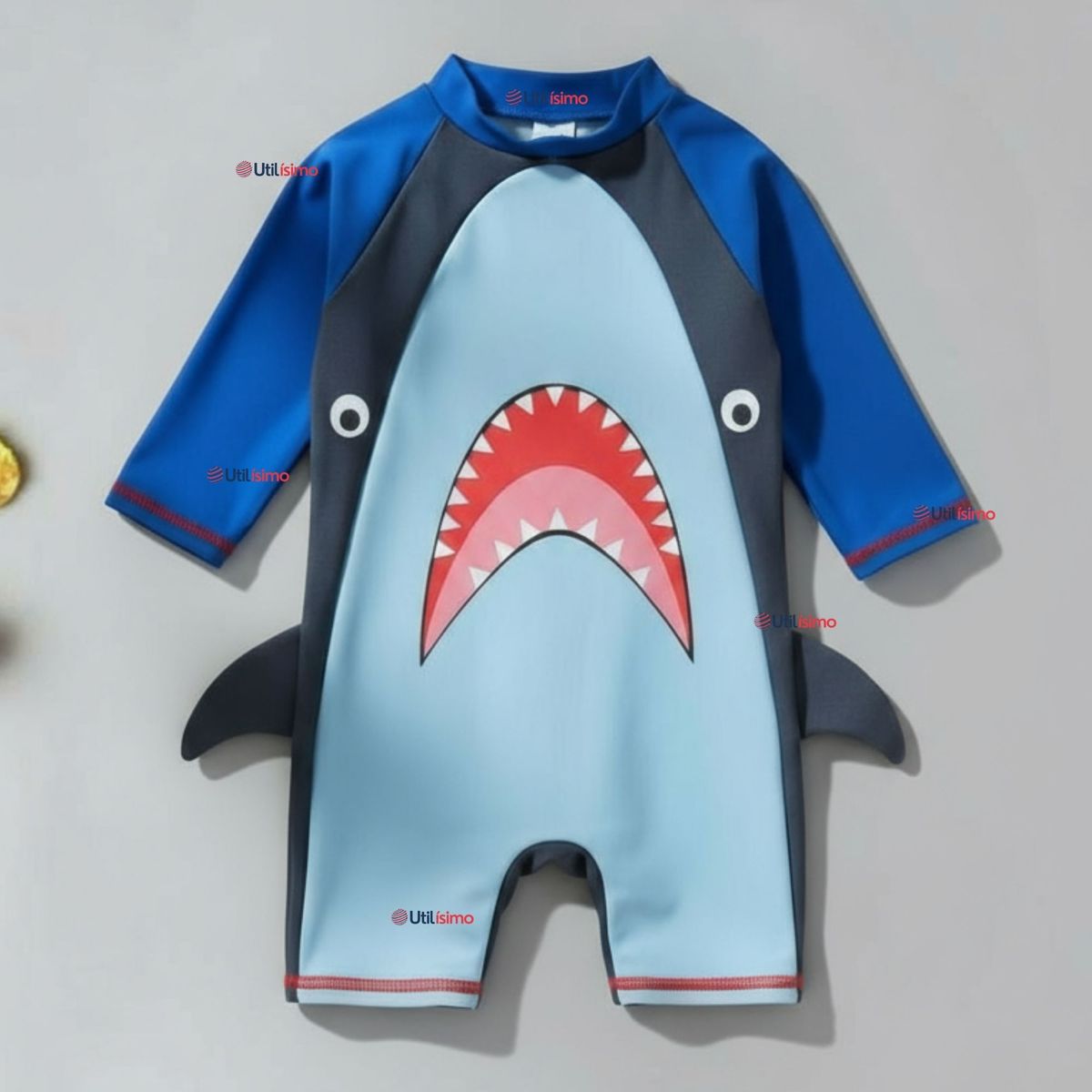JUMP KIDS - Traje de baño Enterito Con Cremallera Niño de 2 a 6 años Blue Shark