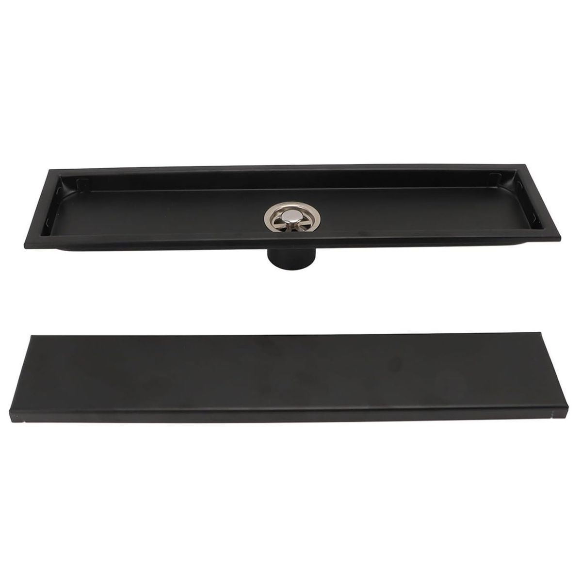 BLUEDREAMER - Drenaje de ducha lineal, drenaje rectangular de acero inoxidable 304 de gran capacidad para baño