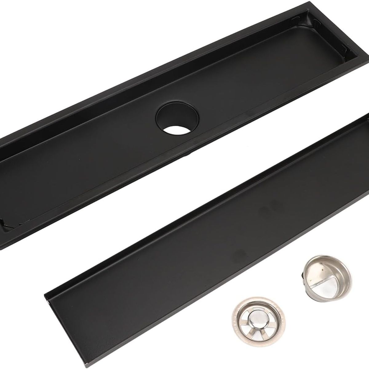 BLUEDREAMER - Drenaje de ducha lineal, drenaje rectangular de acero inoxidable 304 de gran capacidad para baño