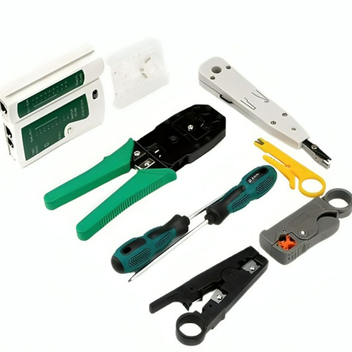 GENERICO - Kit De Herramientas Para Redes Crimpeadora Pelacable Rj45