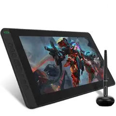 HUION - Tableta Gráfica Kamvas 13 de 13.3" - Negro No incluye el soporte.