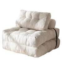 Silla Sofá Cama 155x81cm Puff Plegable Acolchada Hogar