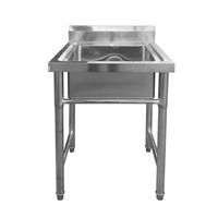 Lavafondo de Acero Inoxidable 60x60x90 cm