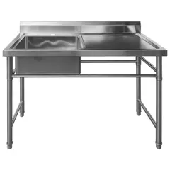 JOYTEK - Lavafondo de Acero Inoxidable Secador Derecho 120x60x90 cm
