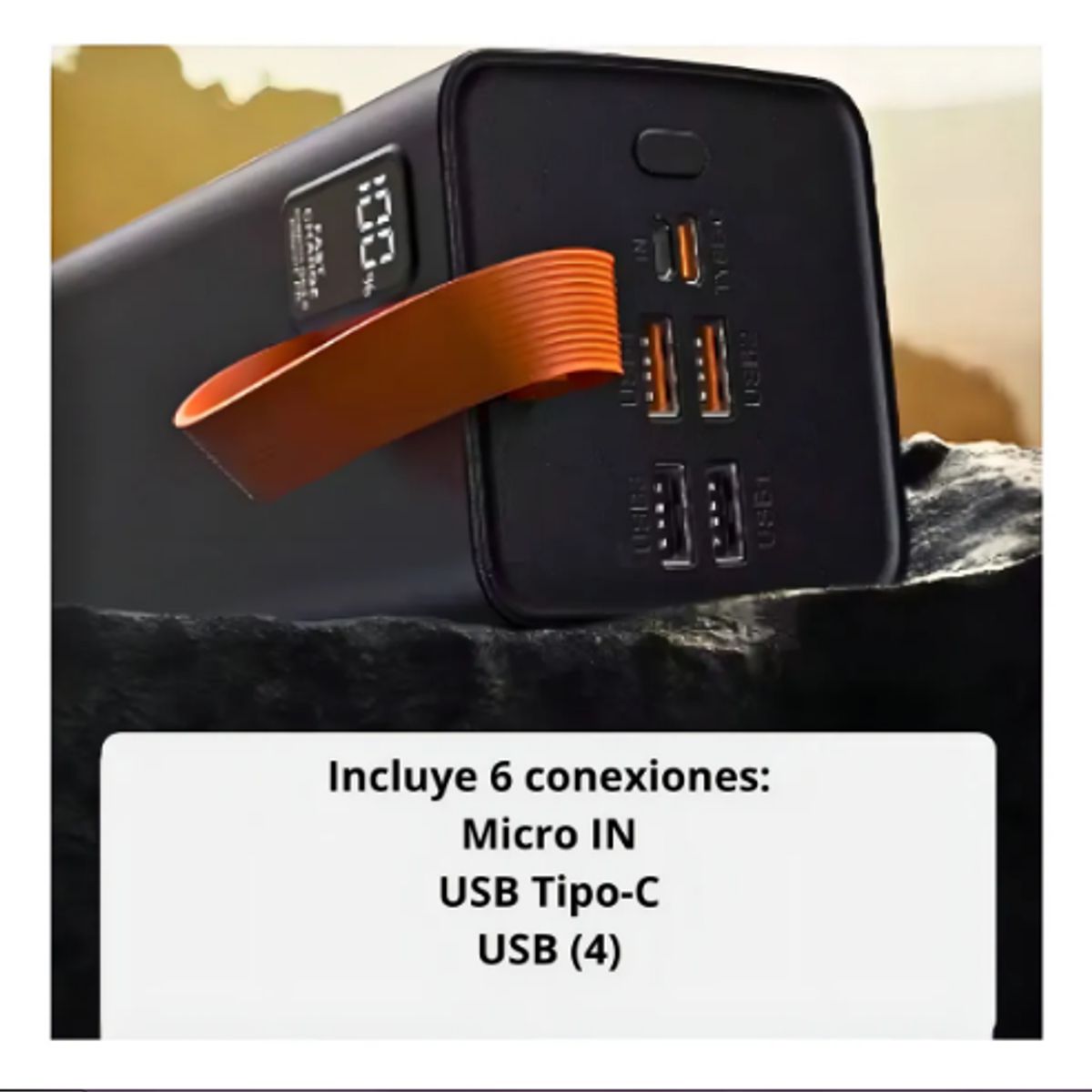 GENERICO - Cargador Portátil Power Bank 40000mah Powerbank Pd22w Color Negro