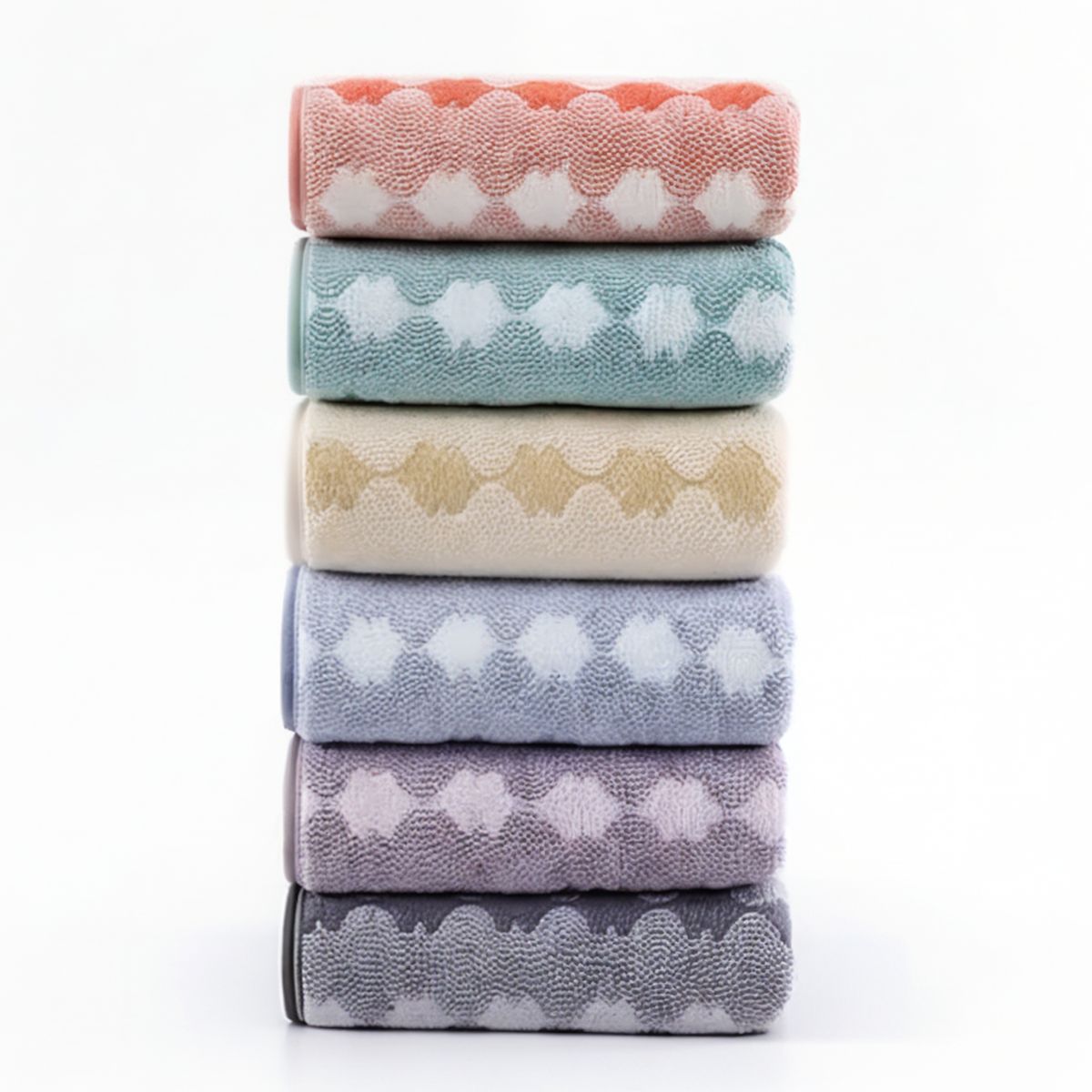 GENERICO - PACK 6 TOALLAS MANO MICROFIBRA 35*75CM - Naranja