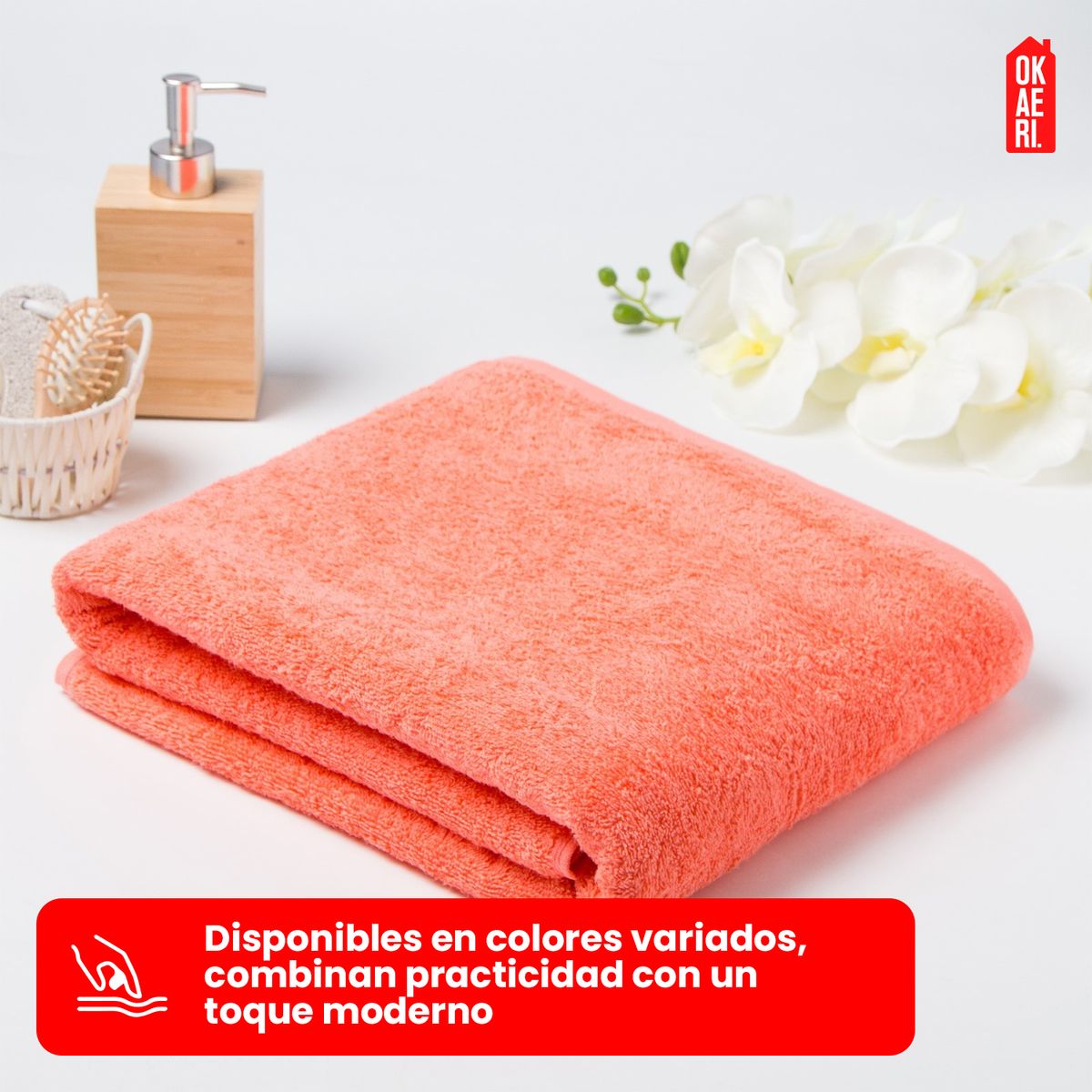 GENERICO - PACK 6 TOALLAS MANO MICROFIBRA 35*75CM - Lila