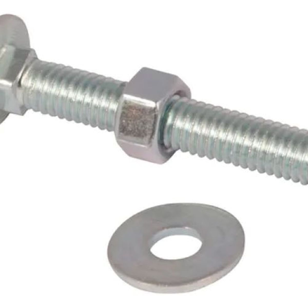 METALFER - Pack Perno Coche 1 /4 x2. 1 /2 + Tuerca + Golilla Clbra (100 Un)