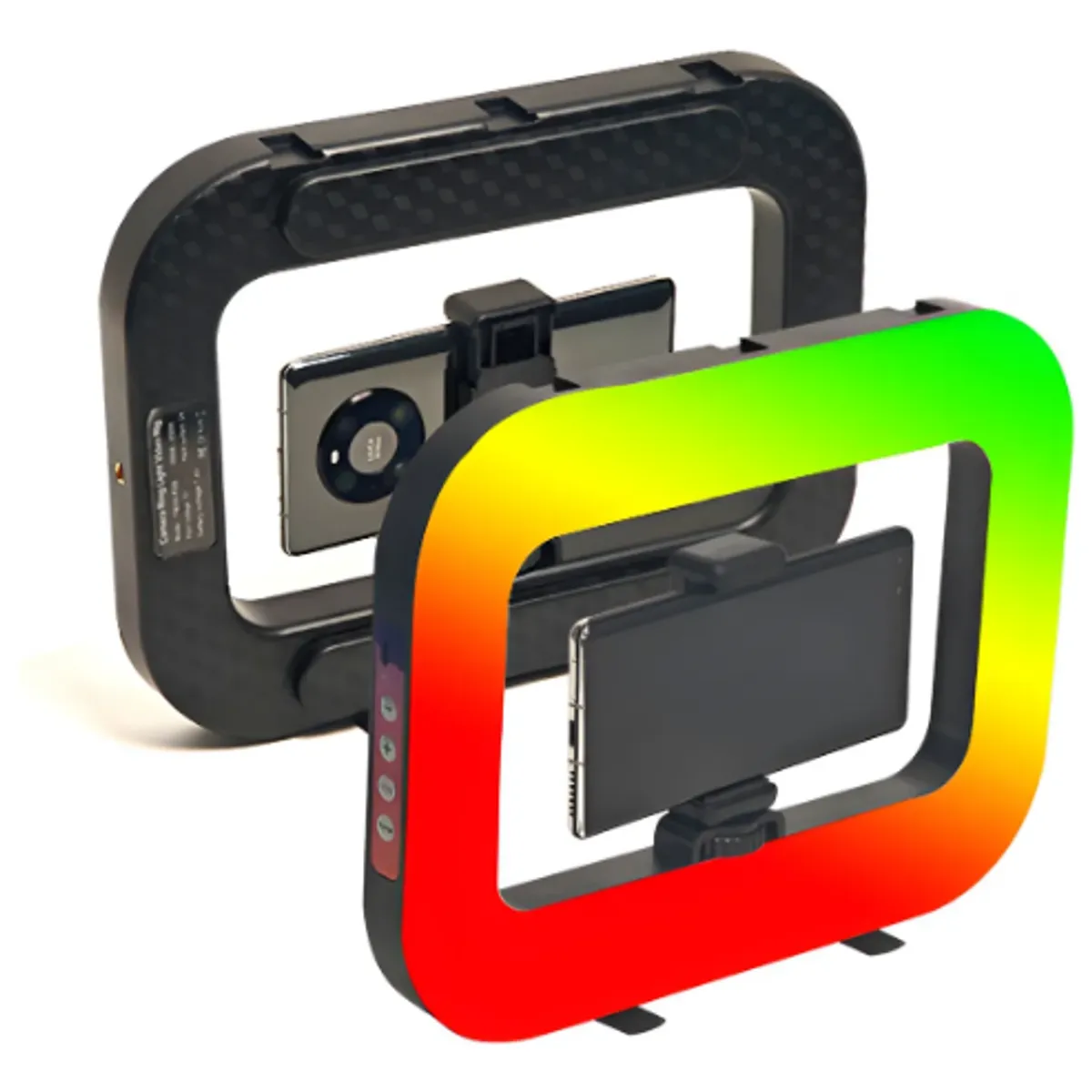 GENERICO - Luz Led Iluminador Cuadro Rgb Trípode Y Clip Para Móvil