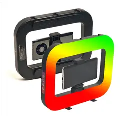 GENERICO - Luz Led Iluminador Cuadro Rgb Trípode Y Clip Para Móvil