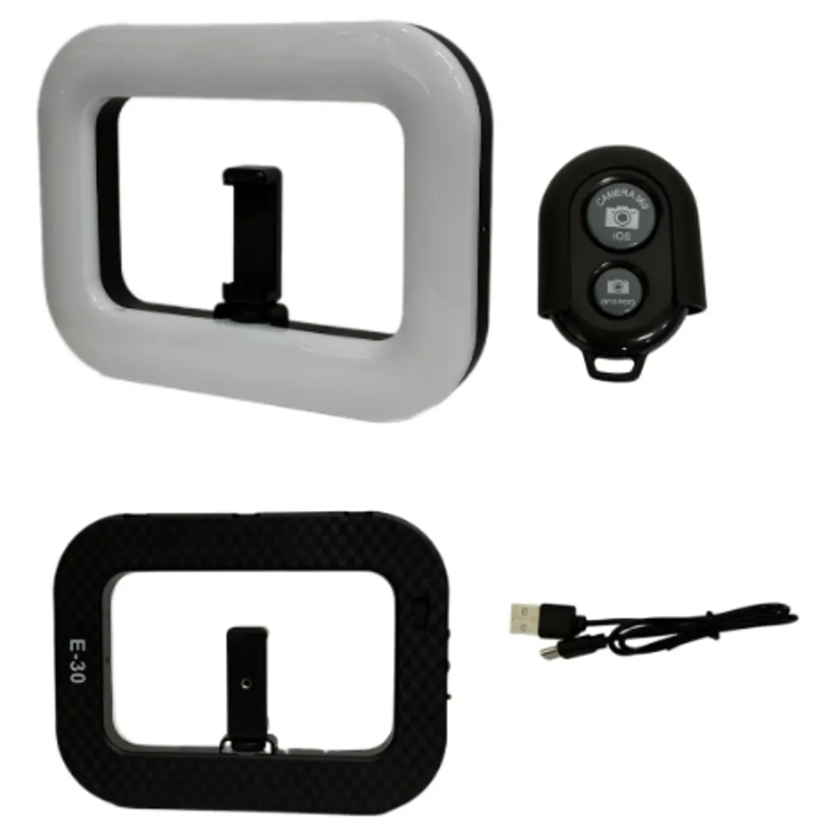 GENERICO - Luz Led Iluminador Cuadro Rgb Trípode Y Clip Para Móvil