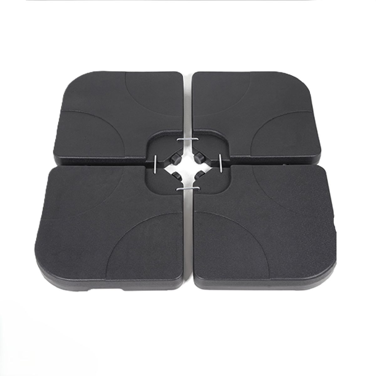 CANBERRA - Base Plástica Rellenable Cuadrada Para Quitasol 4x15 Litros Kiosclub