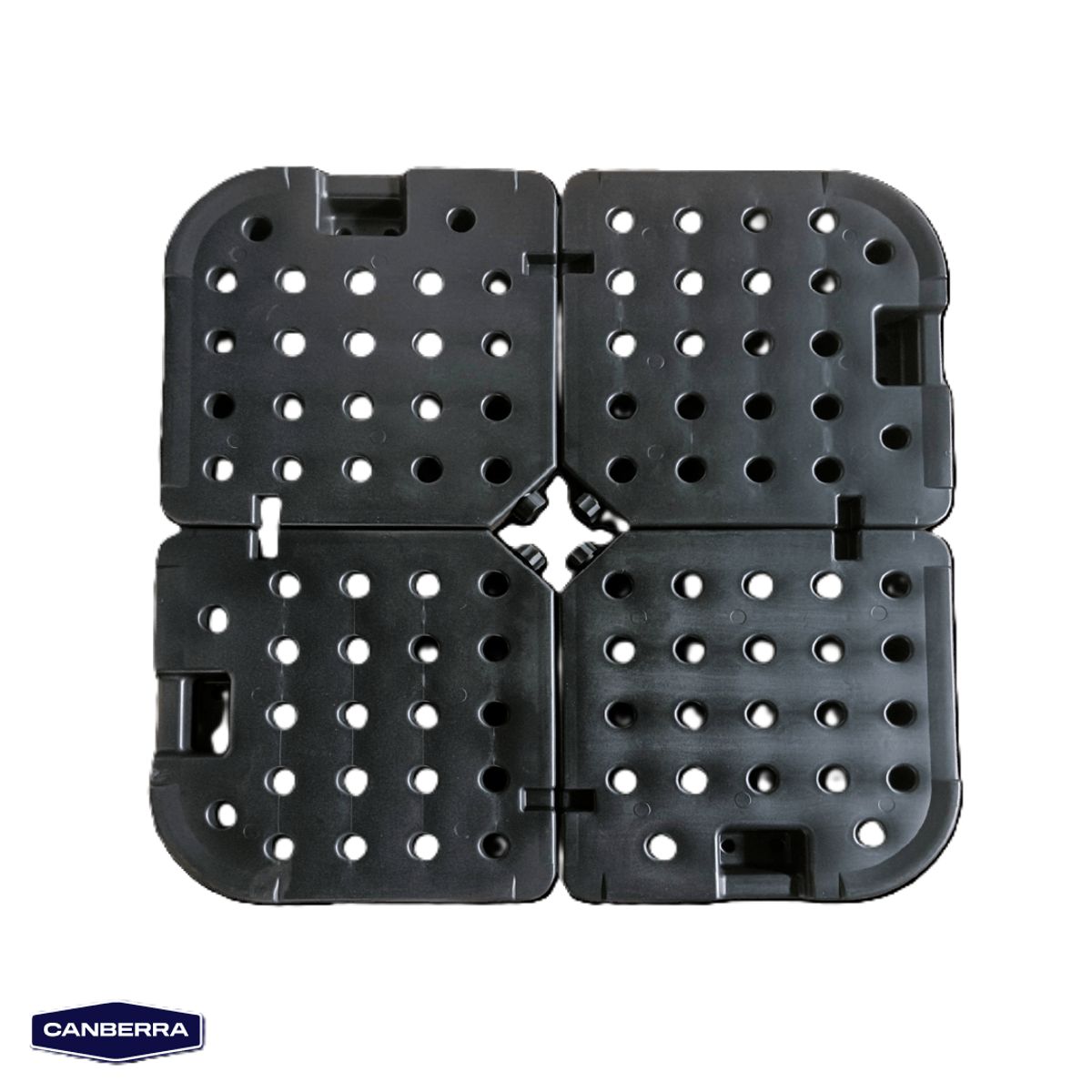 CANBERRA - Base Plástica Rellenable Cuadrada Para Quitasol 4x15 Litros Kiosclub