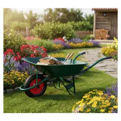 GENERICO - Carretilla de jardín 60 Lts verde CERRAM