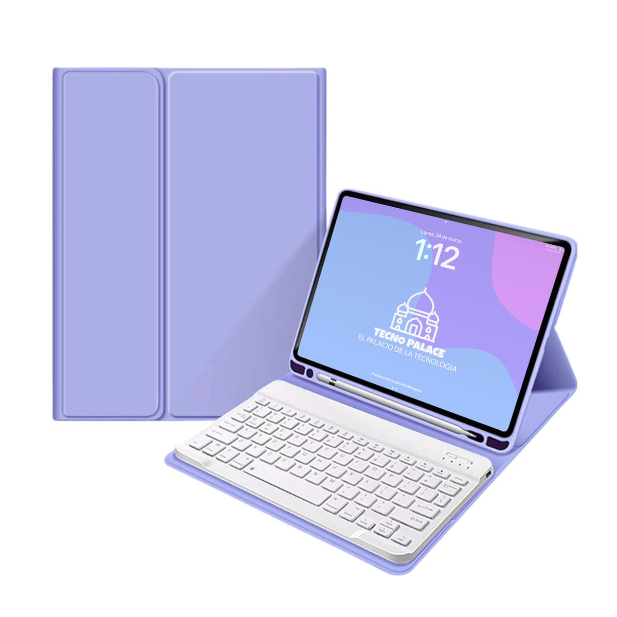 TECNOPALACE - Fundas Con Teclado B Premium Para iPad 10,2 (7,8,9 GEN) Incluye letra Ñ