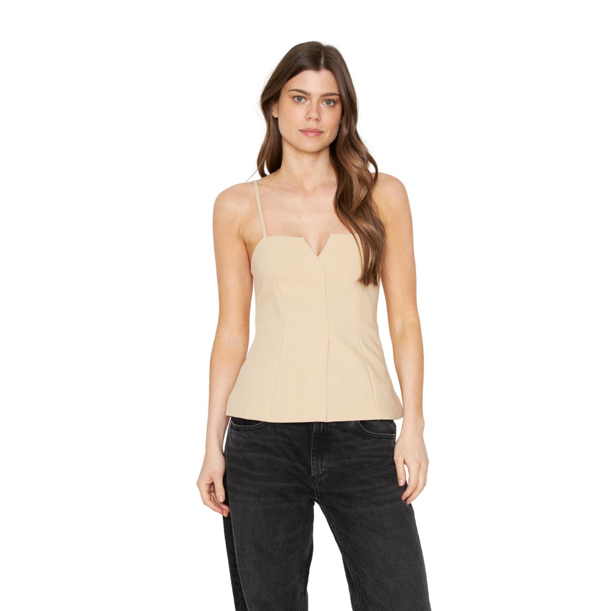 JACINTA TIENDA - Top Siena Pabilos crudo Jacinta Tienda