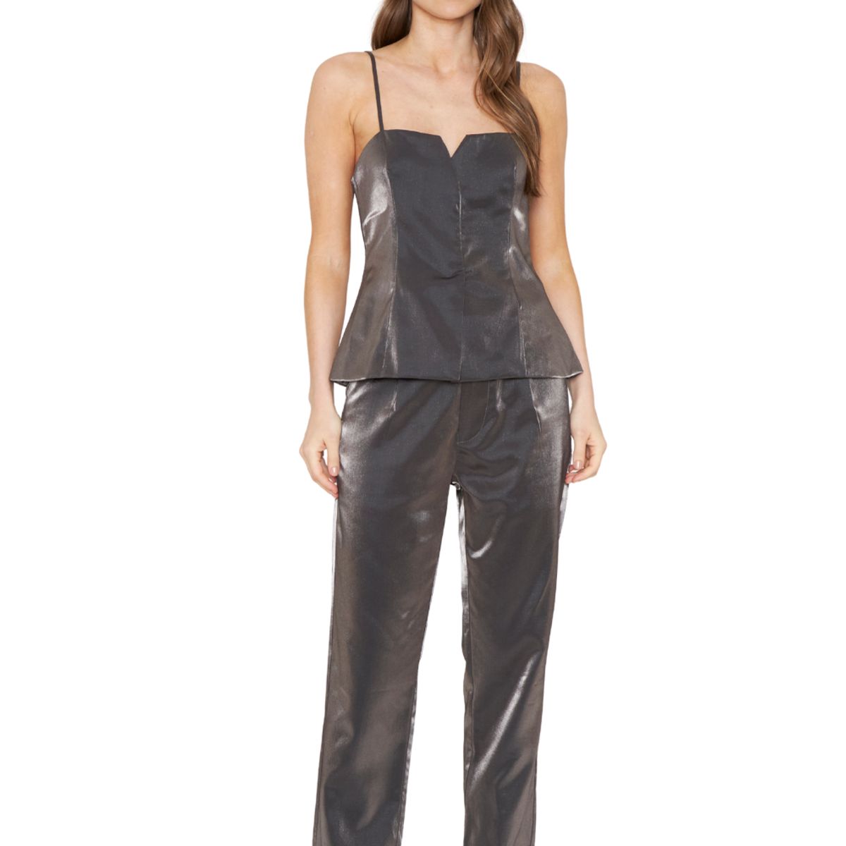 JACINTA TIENDA - Top Siena Bright Pabilos gris Jacinta Tienda