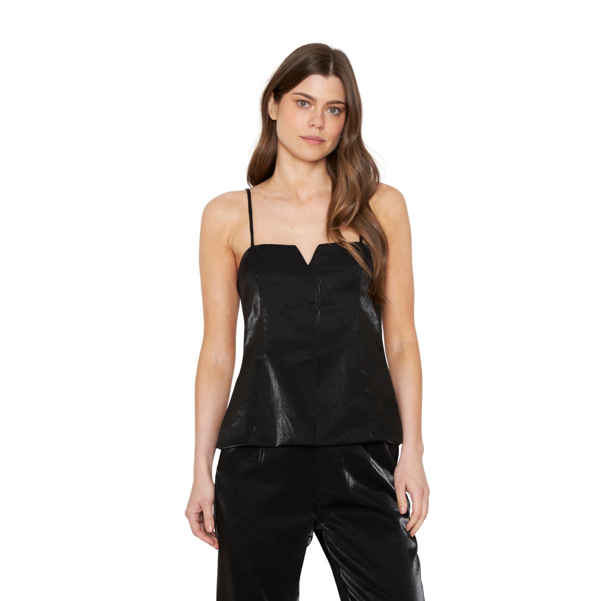 JACINTA TIENDA - Top Siena Bright Pabilos negro Jacinta Tienda