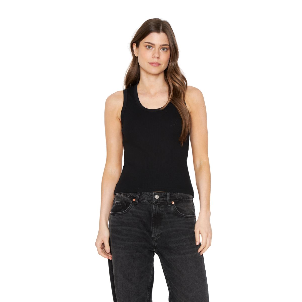 JACINTA TIENDA - Polera Mae Cuello Redondo negra Jacinta Tienda