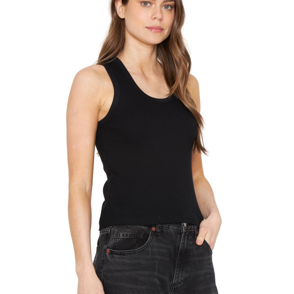 JACINTA TIENDA - Polera Mae Cuello Redondo negra Jacinta Tienda