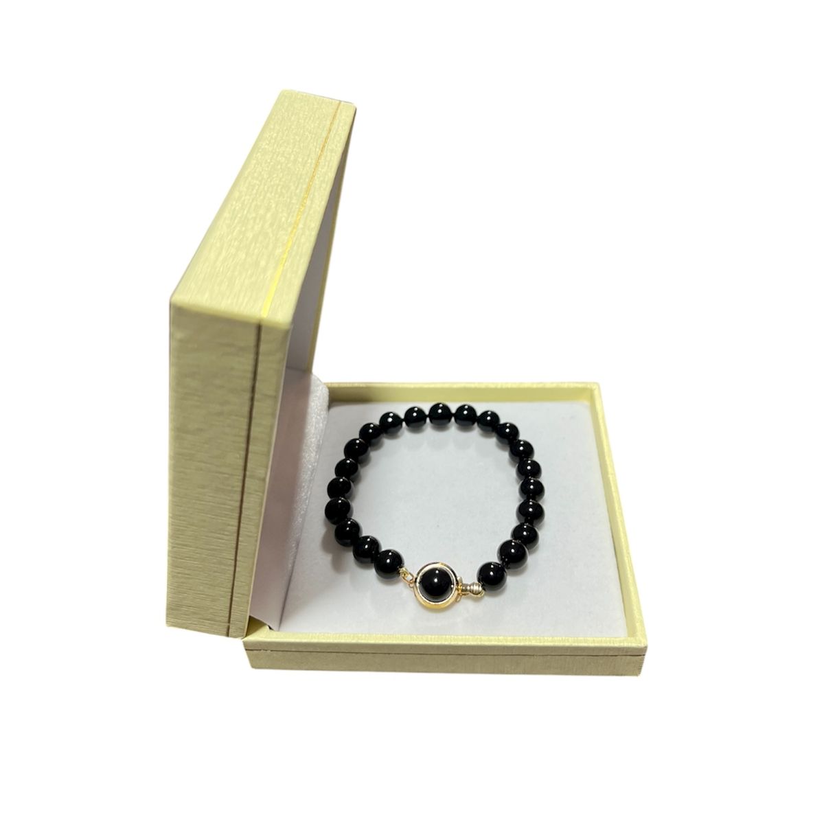 MALLORCA - Pulsera de Perlas Negras de Mallorca 19cm con broche a presion