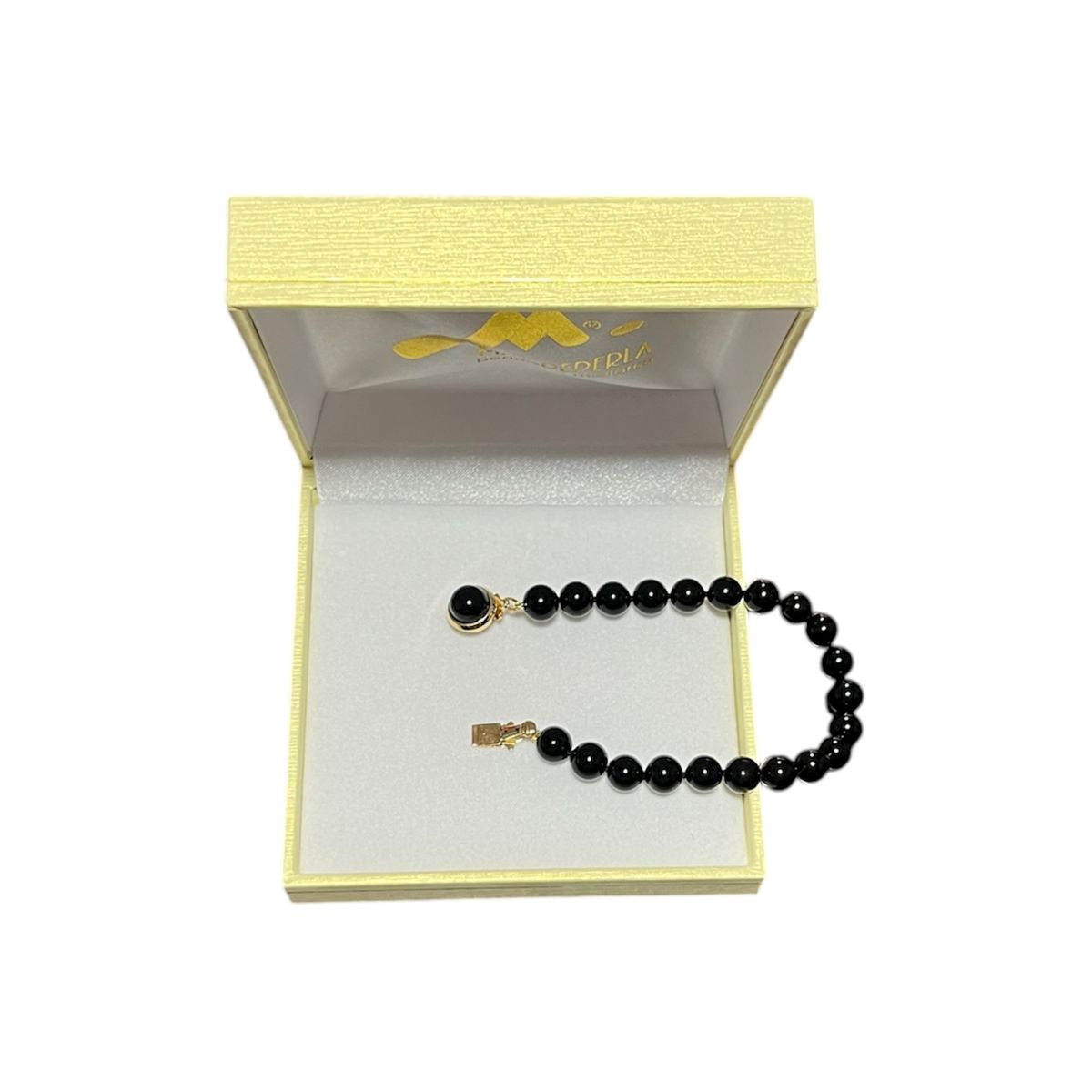 MALLORCA - Pulsera de Perlas Negras de Mallorca 19cm con broche a presion