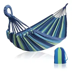 GENERICO - Hamaca Colgante 1 Plaza Camping/Jardín - Poliéster Portátil - 210cm x 77cm - 120kg