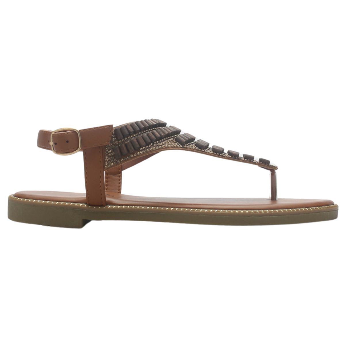 CHALADA - Sandalia Mujer Camel Casual Chalada Buckel-5