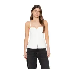 JACINTA TIENDA - Top Siena Pabilos blanco