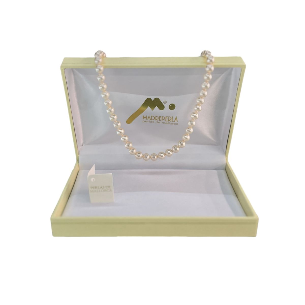 MALLORCA - Collar de Perlas (7mm) de Mallorca Enchapado en Oro 60 cm