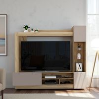 Estante Tv 65 Nizza Duna Y Taupe 175.4x204.4x36.5 Cm