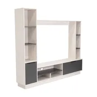 Estante Tv 60 Marsella Niebla Y Plomo 176.8x202x35 Cm