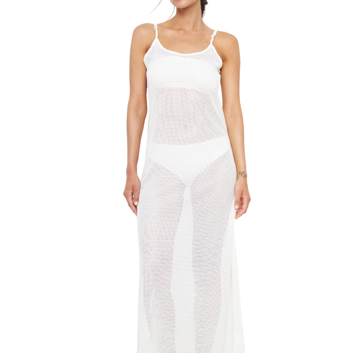 JACINTA TIENDA - Vestido Net blanco Jacinta Tienda