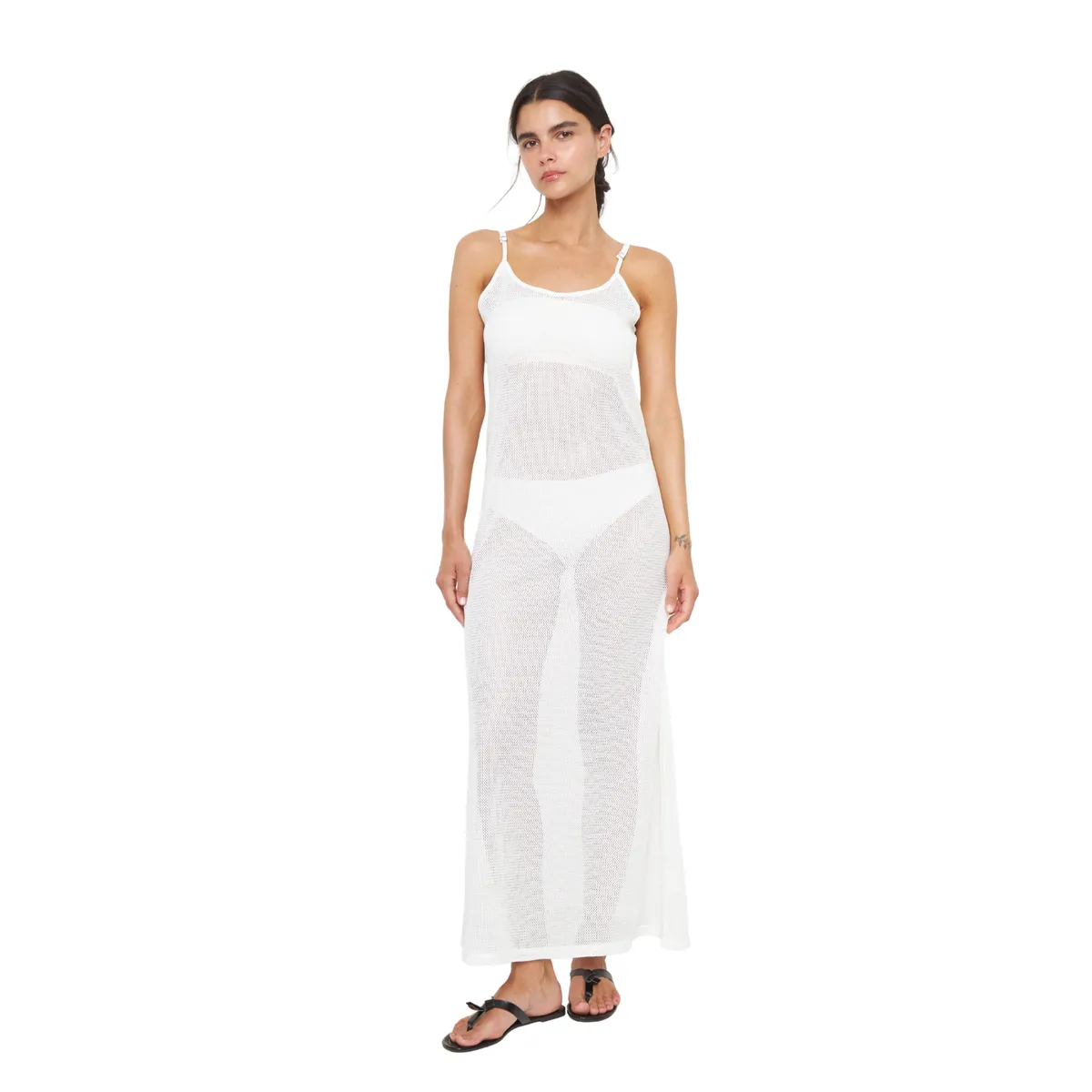 JACINTA TIENDA - Vestido Net blanco Jacinta Tienda