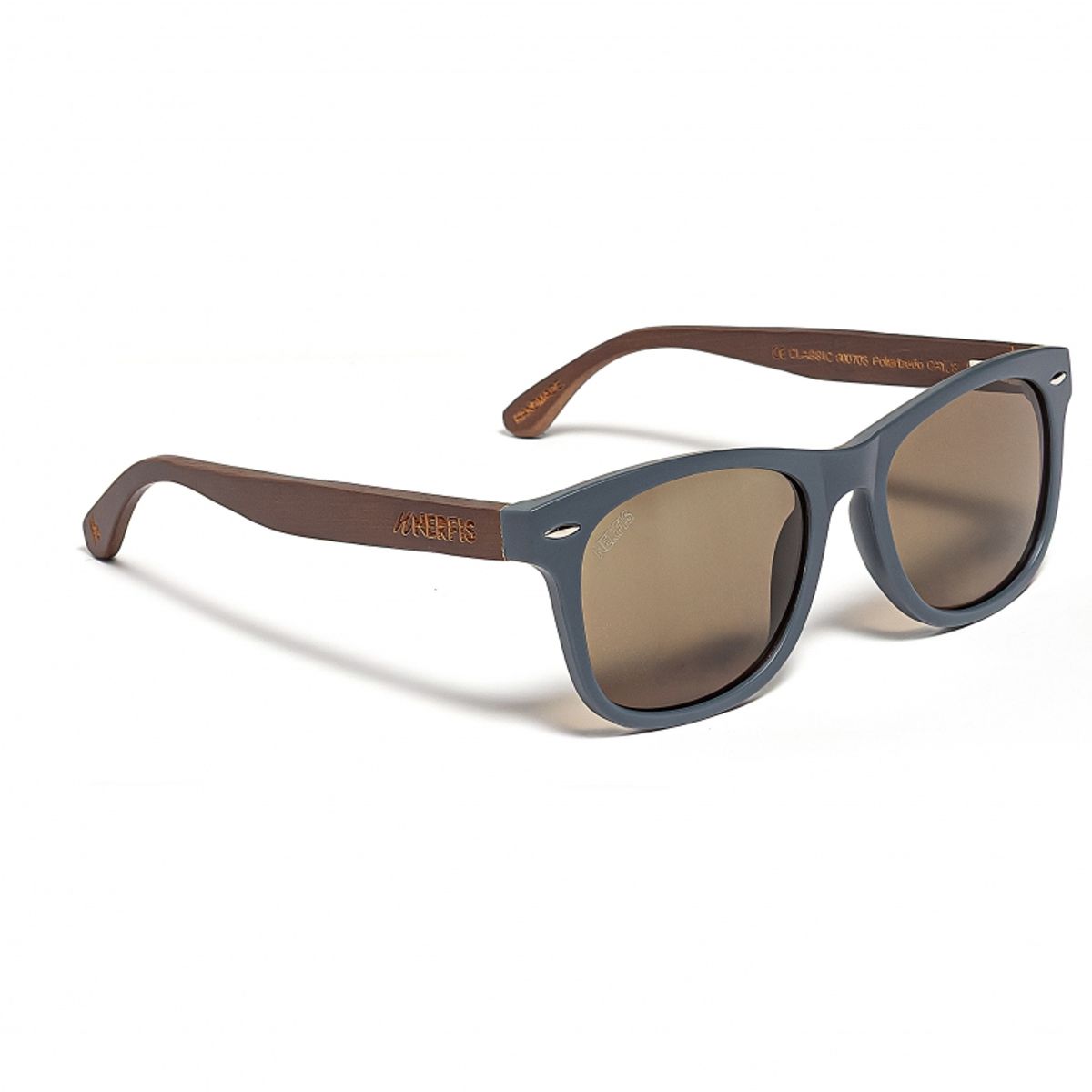 NERFIS - Anteojos de sol bambú Nerfis Classic Matte Blue Polarizado