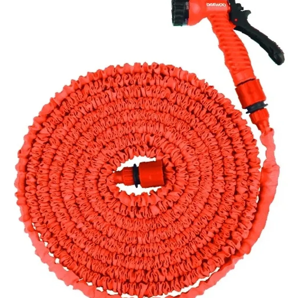 DAEWOO - Manguera Mágica Retráctil DAEWOO 22.5 Mts. Expandible + Pistola de Riego Naranja