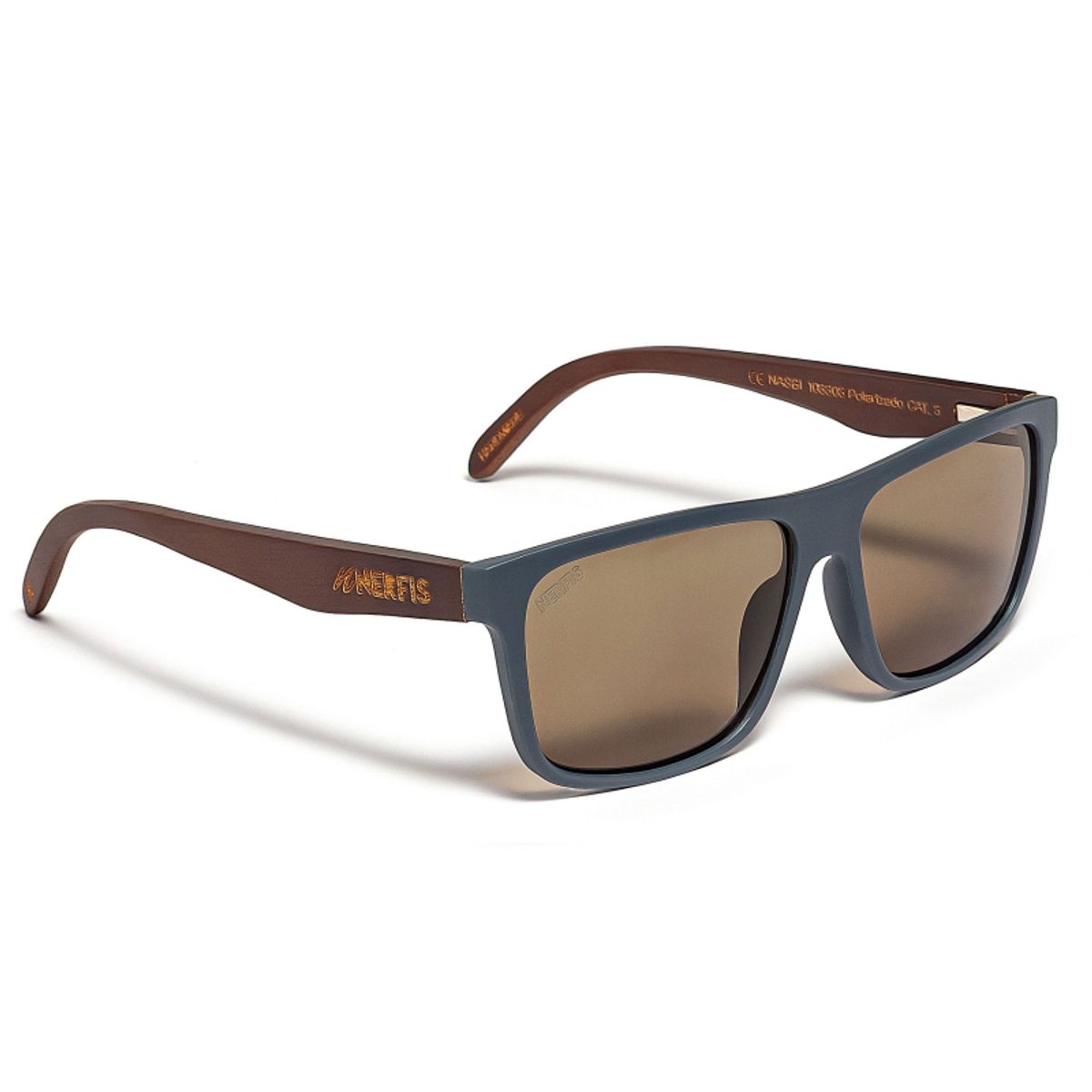 NERFIS - Anteojos de sol Nerfis Nasbi Matte Blue polarizado