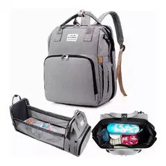 GENERICO - Mochila de Pañales Multifuncional con Cuna Plegable Impermeable y Unisex
