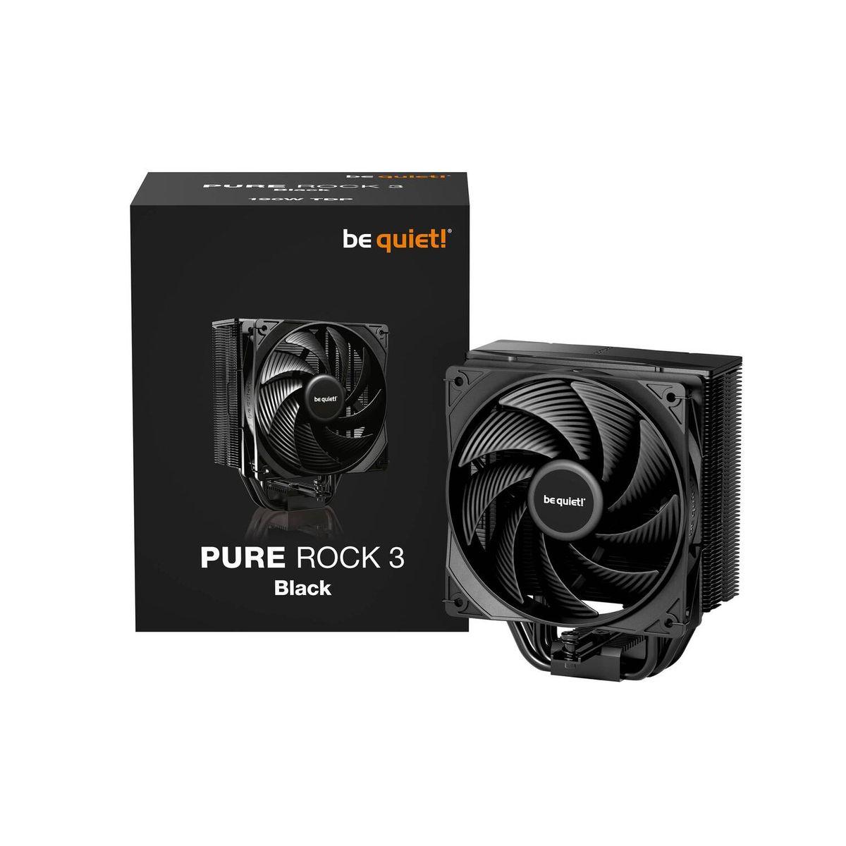 BE QUIET - Disipador CPU Be quiet! Pure Rock 3 Black, 190W TDP, 120mm, 31.2 dB, PWM