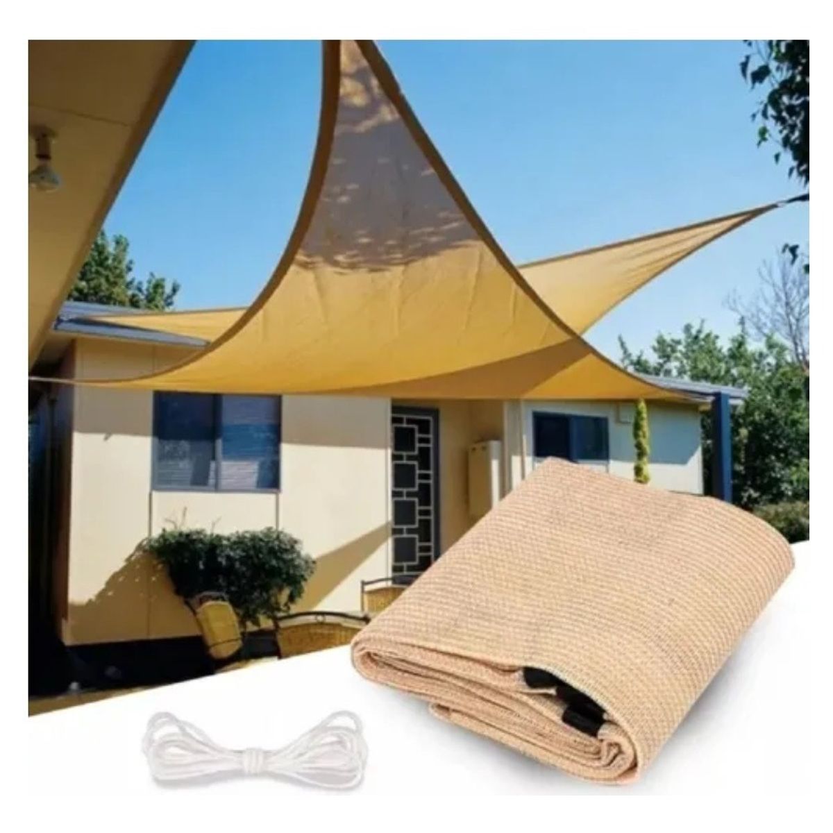 GENERICO - Toldo Vela Triangular Toldo Vela Impermeable Toldo Terraza