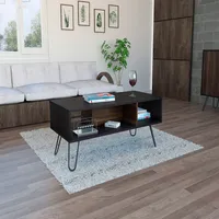 Mesa De Centro Vassel Wengue Y Nogal Europeo 40x1011x45 Cm